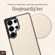 AVY Samsung Galaxy S25 Ultra Hoesje met Koord Haakjes MagSafe Leer Croco Beige afbeelding 6