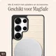 AVY Samsung Galaxy S25 Ultra Hoesje met Koord Haakjes MagSafe Leer Croco Beige afbeelding 7