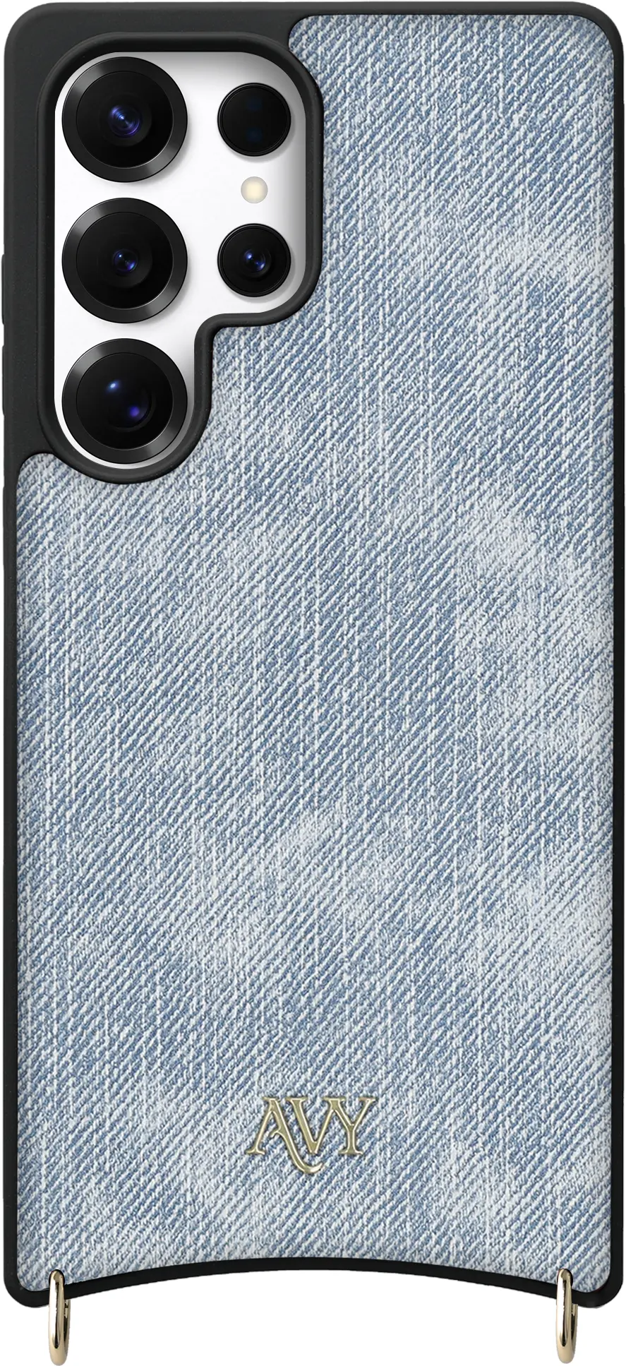 AVY Samsung Galaxy S25 Ultra Hoesje met Koord Haakjes MagSafe Denim afbeelding 1