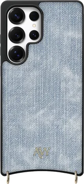AVY Samsung Galaxy S25 Ultra Hoesje met Koord Haakjes MagSafe Denim