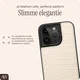 AVY Apple iPhone 15 Pro Hoesje met Koord Haakjes MagSafe Leer Croco Beige afbeelding 9