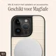 AVY Apple iPhone 15 Pro Hoesje met Koord Haakjes MagSafe Leer Croco Beige afbeelding 8
