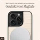 AVY Apple iPhone 15 Pro Max Hoesje met Koord Haakjes MagSafe Leer Croco Beige afbeelding 8
