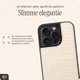 AVY Apple iPhone 15 Pro Max Hoesje met Koord Haakjes MagSafe Leer Croco Beige afbeelding 9