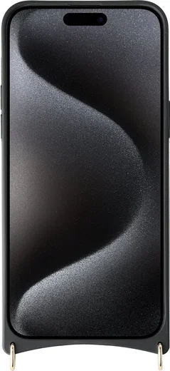 AVY Apple iPhone 15 Pro Max Hoesje met Koord Haakjes MagSafe Leer Croco Blauw afbeelding 12