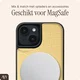 AVY Apple iPhone 14 / 13 Hoesje met Koord Haakjes MagSafe Leer Croco Geel afbeelding 7