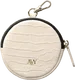 AVY Mini Telefoontasje / Phone Bag Pouch met Rits en Haakje Leer Croco Beige afbeelding 4