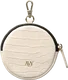 AVY Mini Telefoontasje / Phone Bag Pouch met Rits en Haakje Leer Croco Beige afbeelding 7