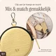 AVY Mini Telefoontasje / Phone Bag Pouch met Rits en Haakje Leer Croco Geel afbeelding 7