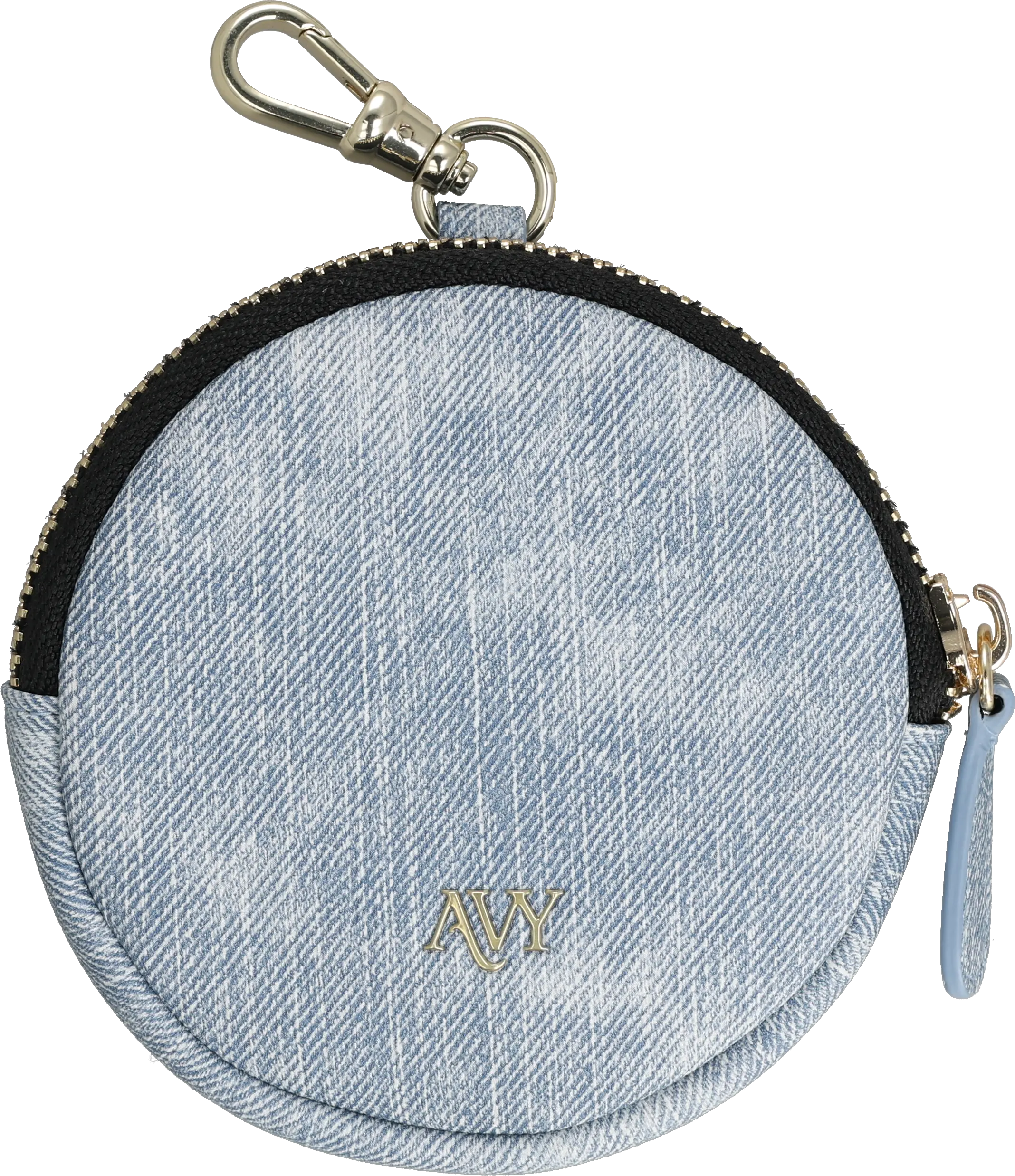AVY Mini Telefoontasje / Phone Bag Pouch met Rits en Haakje Denim afbeelding 11