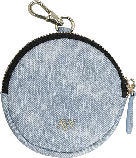 AVY Mini Telefoontasje / Phone Bag Pouch met Rits en Haakje Denim afbeelding 11