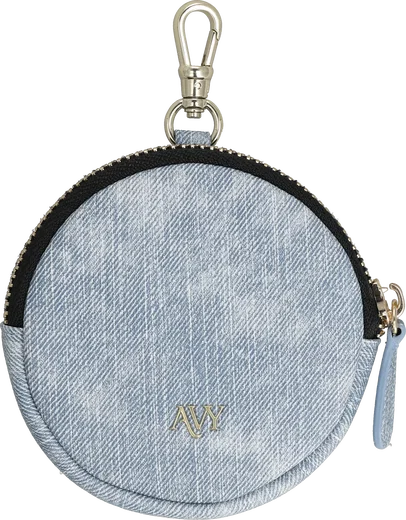 AVY Mini Telefoontasje / Phone Bag Pouch met Rits en Haakje Denim afbeelding 10