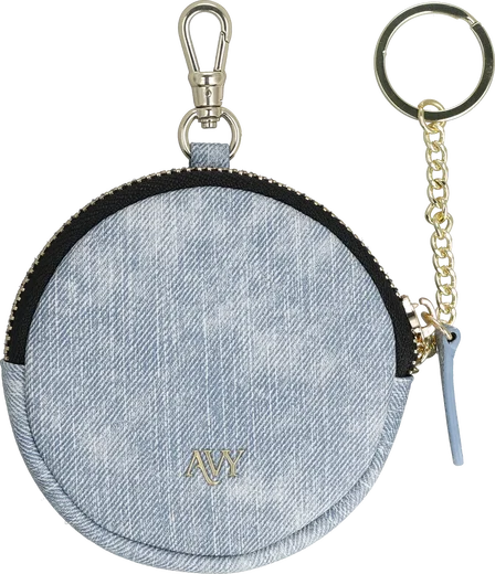 AVY Mini Telefoontasje / Phone Bag Pouch met Rits en Haakje Denim afbeelding 1