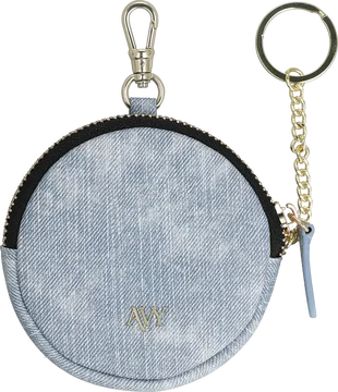 AVY Mini Telefoontasje / Phone Bag Pouch met Rits en Haakje Denim