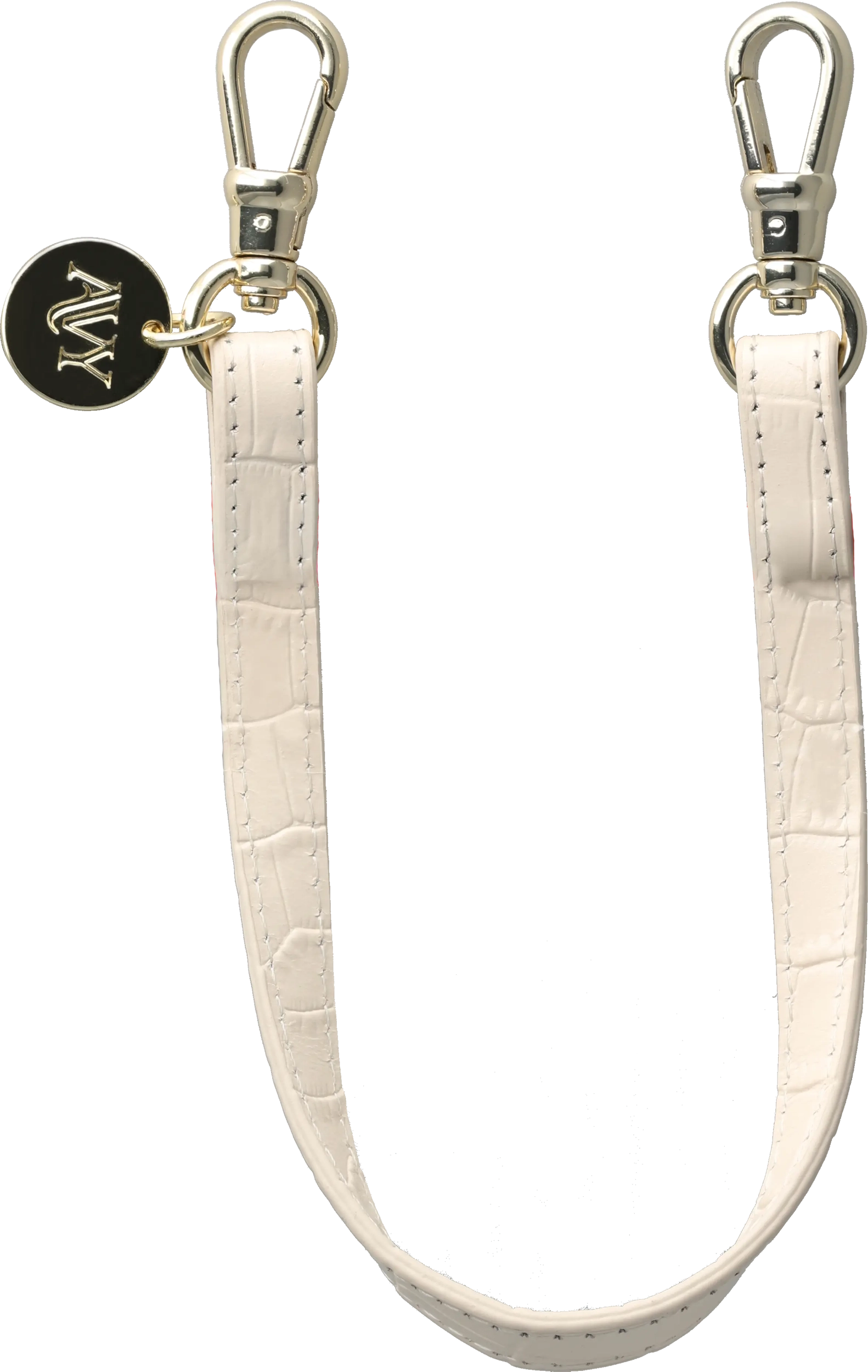 AVY Armband / Polsband Telefoonkoord (30CM) Leather Croco Beige afbeelding 1