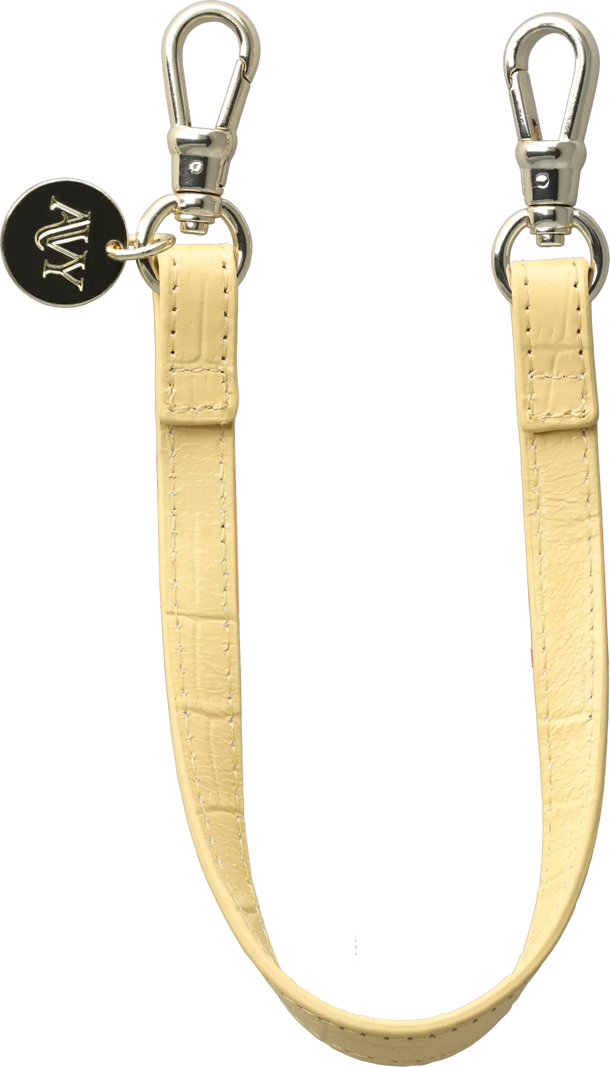 AVY Armband / Polsband Telefoonkoord (30CM) Leather Croco Geel afbeelding 1