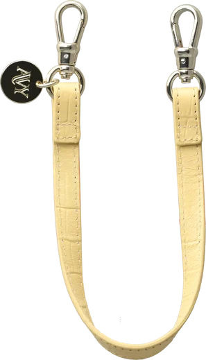 AVY Armband / Polsband Telefoonkoord (30CM) Leather Croco Geel afbeelding 1