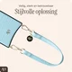 AVY Armband / Polsband Telefoonkoord (30CM) Leather Croco Blauw afbeelding 5