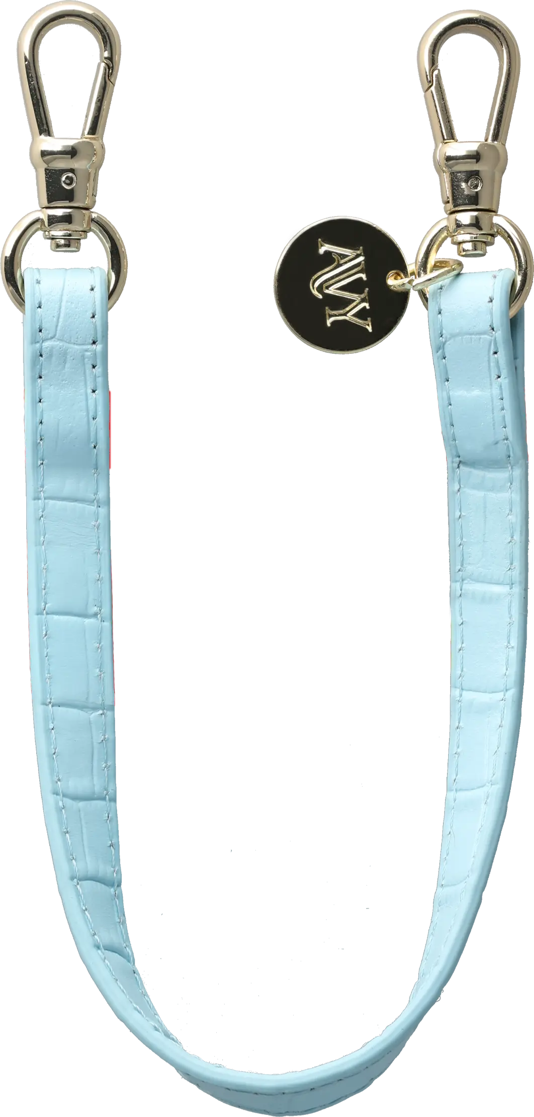AVY Armband / Polsband Telefoonkoord (30CM) Leather Croco Blauw afbeelding 1