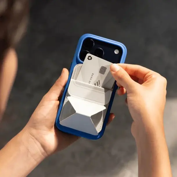 MOFT MagSafe Pasjeshouder met Standaard en Apple Find My Grijs afbeelding 14