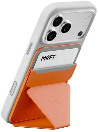 MOFT MagSafe Pasjeshouder met Standaard en Apple Find My Oranje afbeelding 1