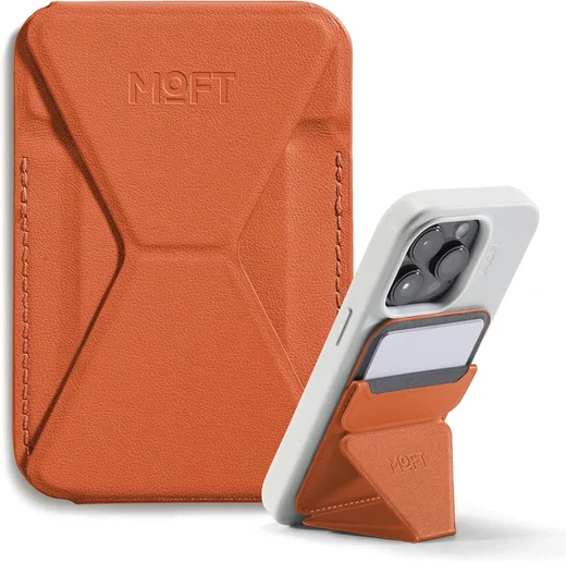 MOFT MagSafe Pasjeshouder met Standaard en Apple Find My Oranje afbeelding 14