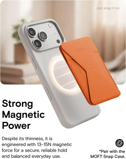 MOFT MagSafe Pasjeshouder met Standaard en Apple Find My Oranje afbeelding 8
