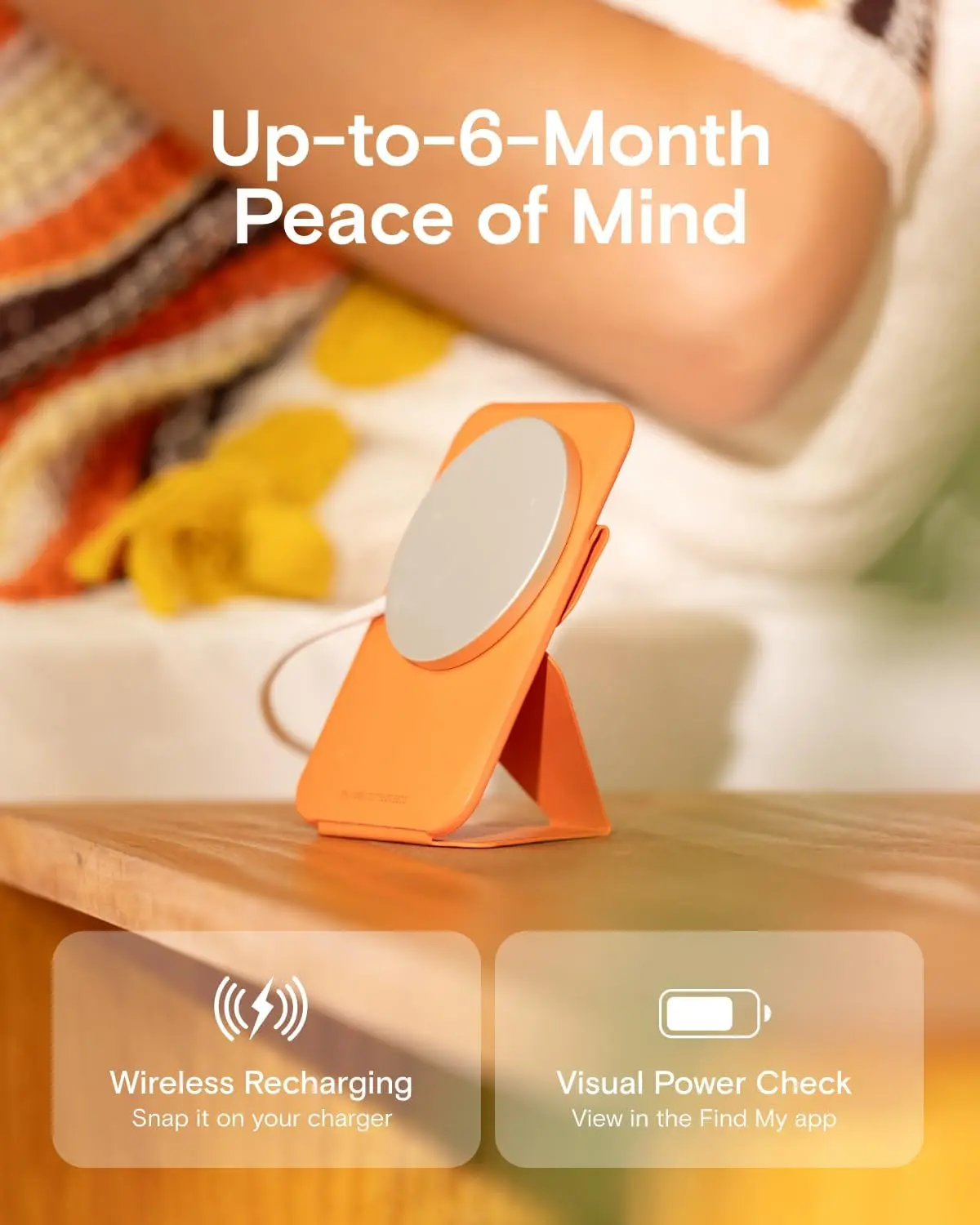 MOFT MagSafe Pasjeshouder met Standaard en Apple Find My Oranje afbeelding 10