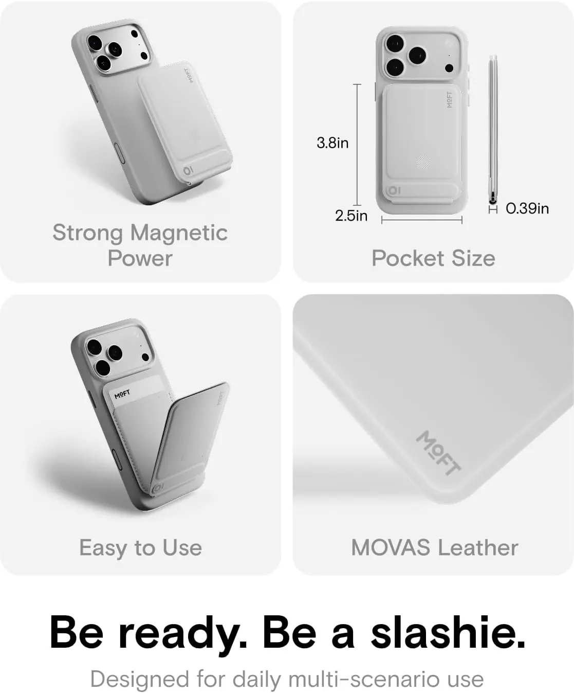 MOFT Tripod Wallet MOVAS MagSafe Kaarthouder met Standaard en Zoek Mijn Zwart afbeelding 6