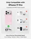 MOFT MOVAS Snap iPhone 17 Pro Hoesje MagSafe Vegan Leer Back Cover Roze afbeelding 2