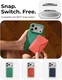 MOFT MOVAS Snap iPhone 17 Pro Hoesje MagSafe Vegan Leer Back Cover Roze afbeelding 5