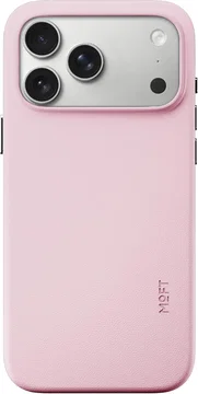 MOFT MOVAS Snap iPhone 17 Pro Max Hoesje MagSafe Vegan Leer Back Cover Roze