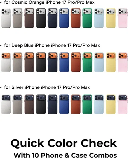 MOFT MOVAS Snap iPhone 17 Pro Max Hoesje MagSafe Vegan Leer Back Cover Roze afbeelding 9