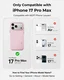 MOFT MOVAS Snap iPhone 17 Pro Max Hoesje MagSafe Vegan Leer Back Cover Roze afbeelding 2