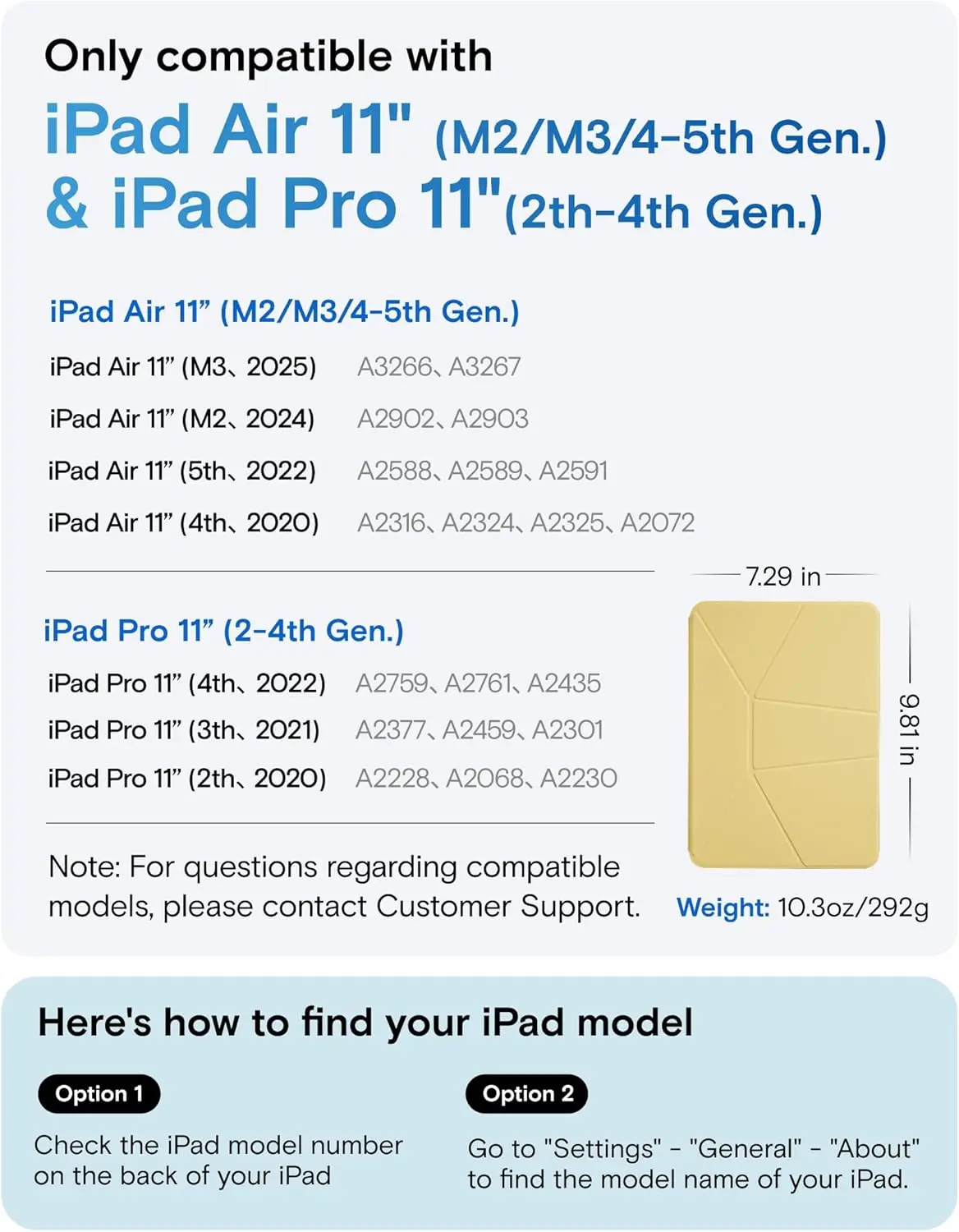 MOFT Dynamic Folio iPad Pro 11 (2022/2021/2020/2018) Hoes met Standaard Geel afbeelding 2