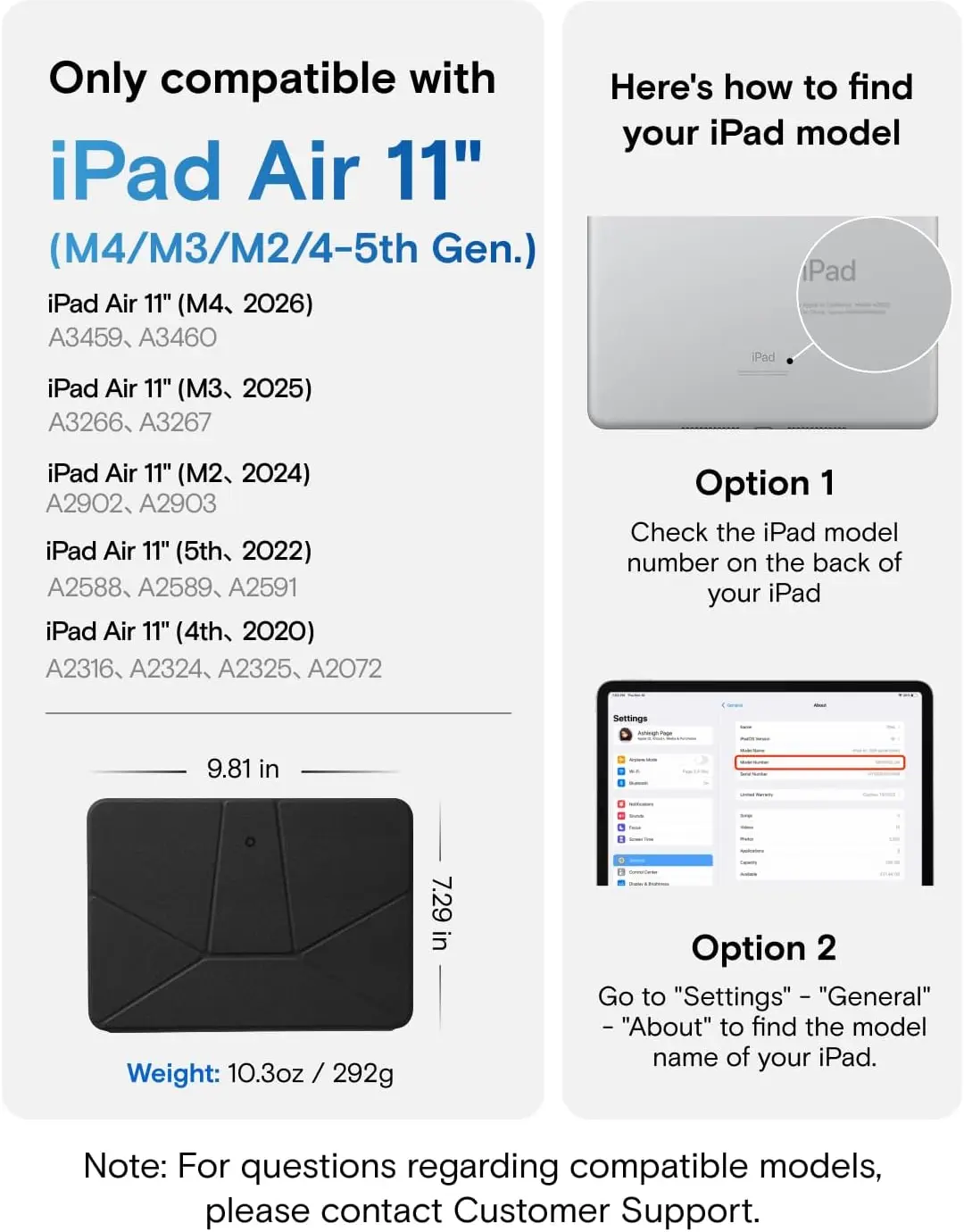 MOFT Dynamic Folio iPad Air 11 (24/25/26) / Air 10.9 (2022/2020) Hoes Zwart afbeelding 2