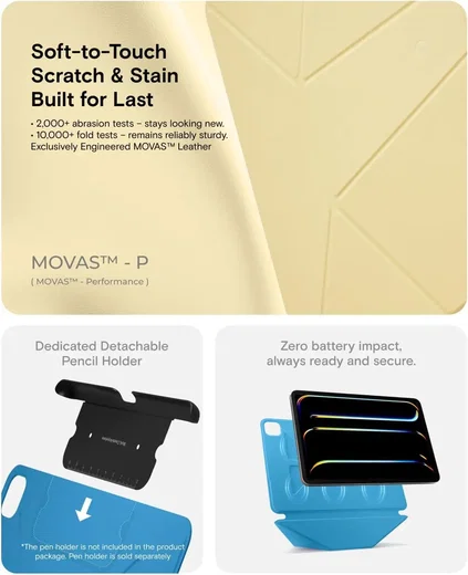 MOFT Dynamic Folio iPad Air 11 (24/25/26) / Air 10.9 (2022/2020) Hoes Geel afbeelding 8