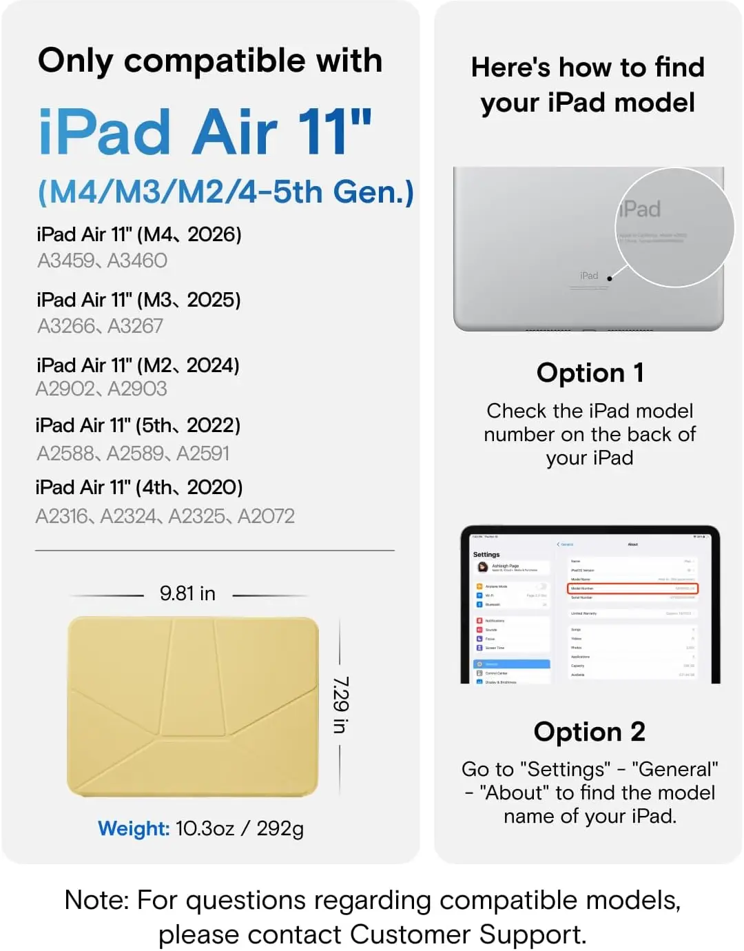 MOFT Dynamic Folio iPad Air 11 (24/25/26) / Air 10.9 (2022/2020) Hoes Geel afbeelding 2