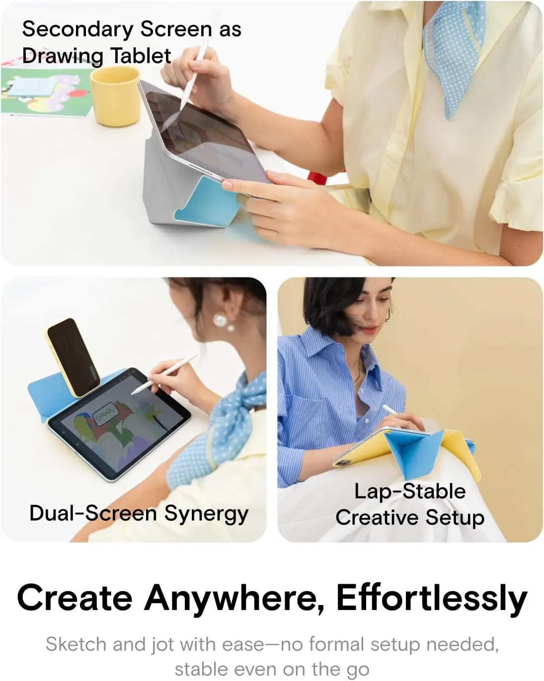 MOFT Dynamic Folio iPad Air 11 (24/25/26) / Air 10.9 (2022/2020) Hoes Geel afbeelding 5