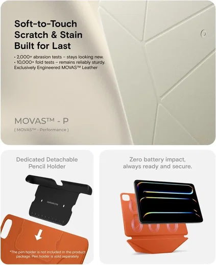 MOFT Dynamic Folio iPad Air 11 (24/25/26) / Air 10.9 (2022/2020) Hoes Beige afbeelding 8