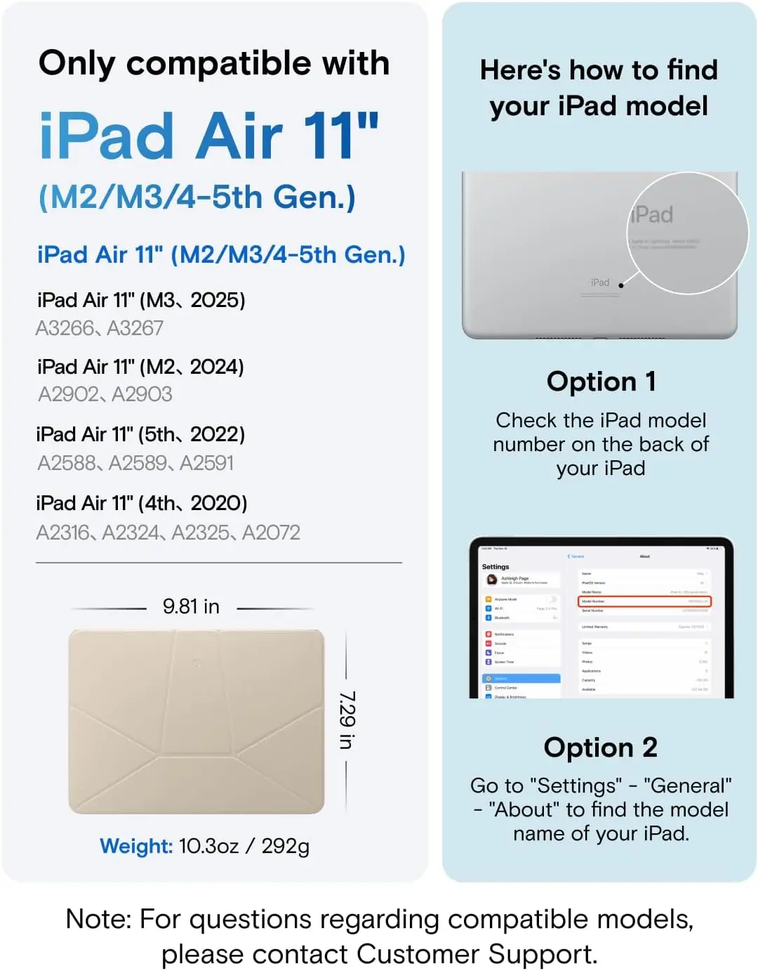 MOFT Dynamic Folio iPad Air 11 (24/25/26) / Air 10.9 (2022/2020) Hoes Beige afbeelding 2