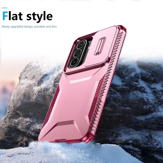 Samsung Galaxy A57 Hoesje Camera Slider Back Cover Schokbestendig Roze afbeelding 5