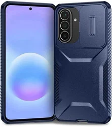 Samsung Galaxy A57 Hoesje Camera Slider Back Cover Schokbestendig Blauw afbeelding