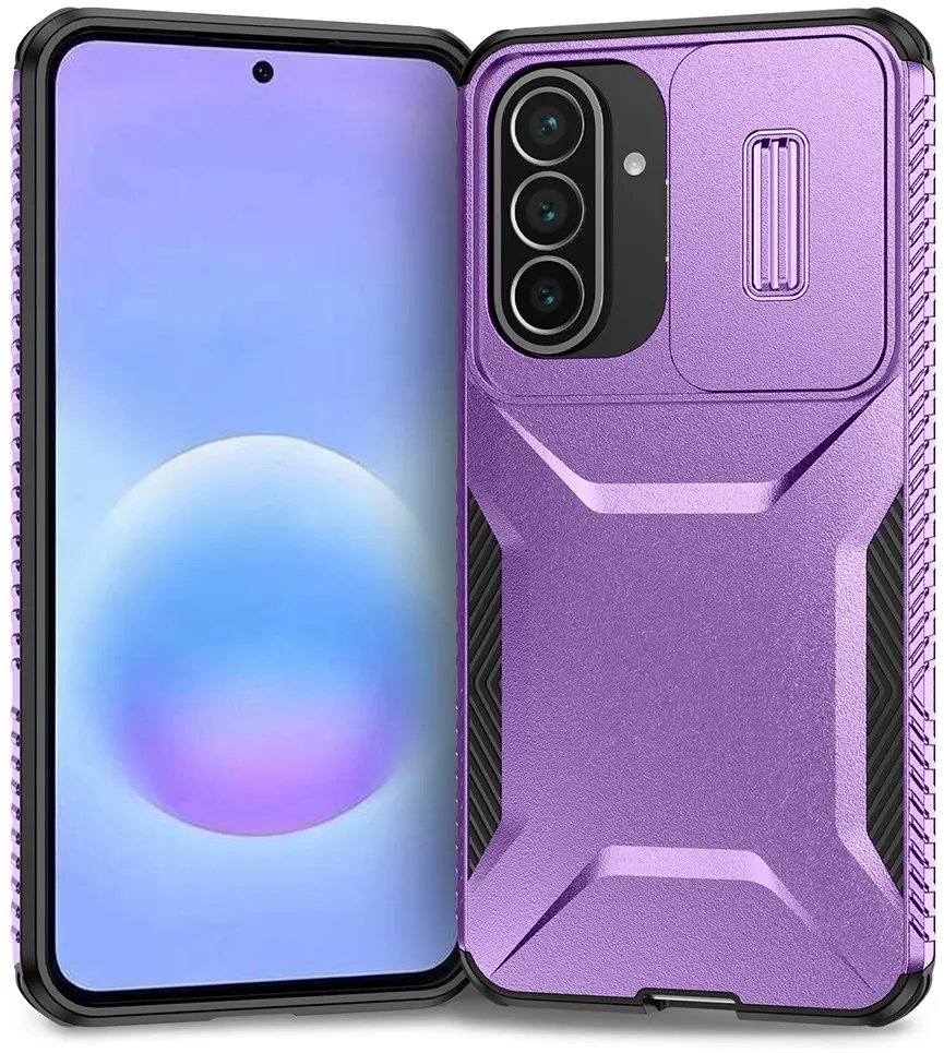 Samsung Galaxy A57 Hoesje Camera Slider Back Cover Schokbestendig Paars afbeelding 1