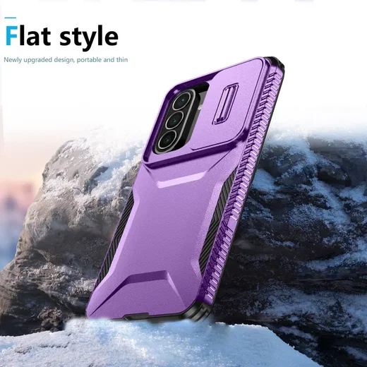 Samsung Galaxy A57 Hoesje Camera Slider Back Cover Schokbestendig Paars afbeelding 7