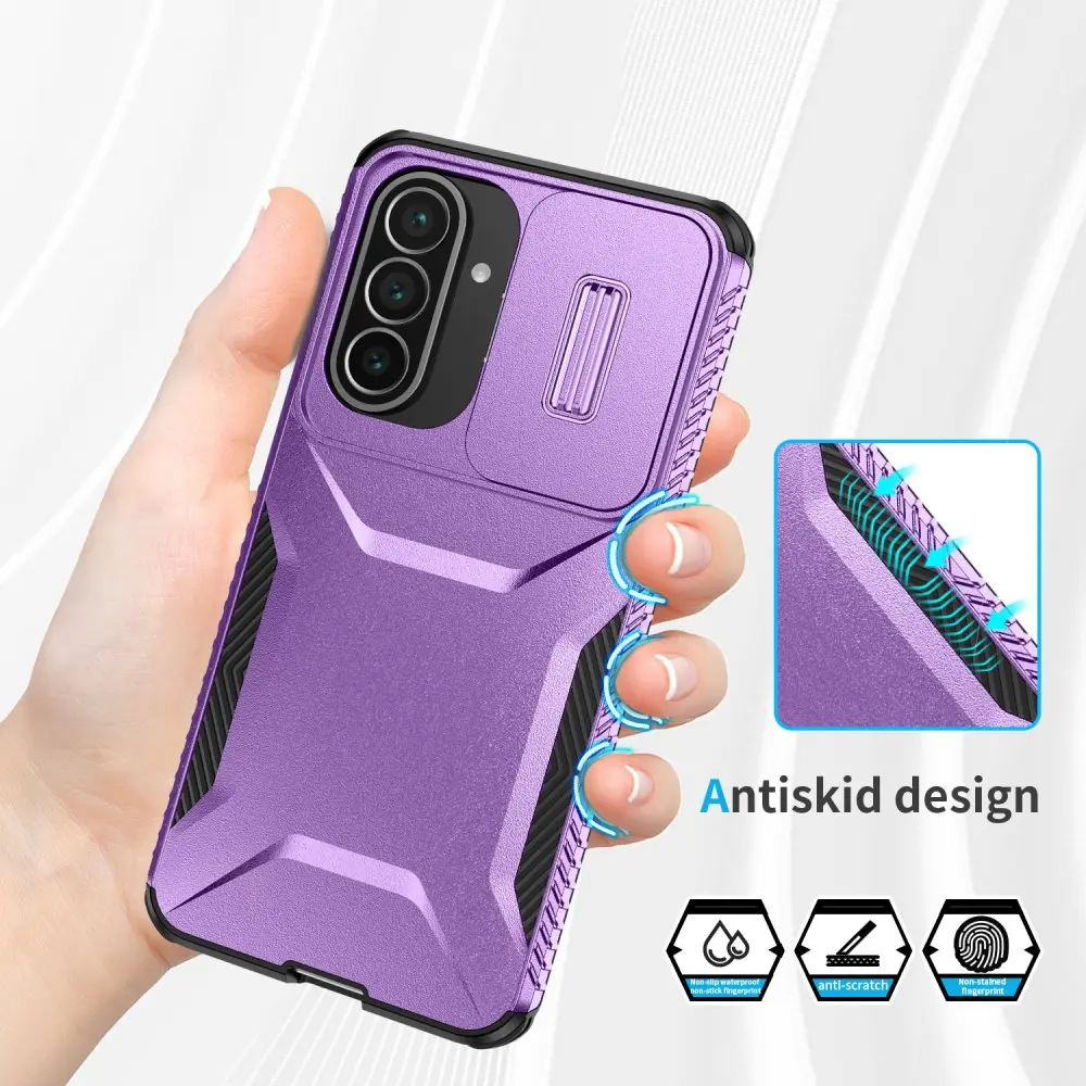 Samsung Galaxy A57 Hoesje Camera Slider Back Cover Schokbestendig Paars afbeelding 5