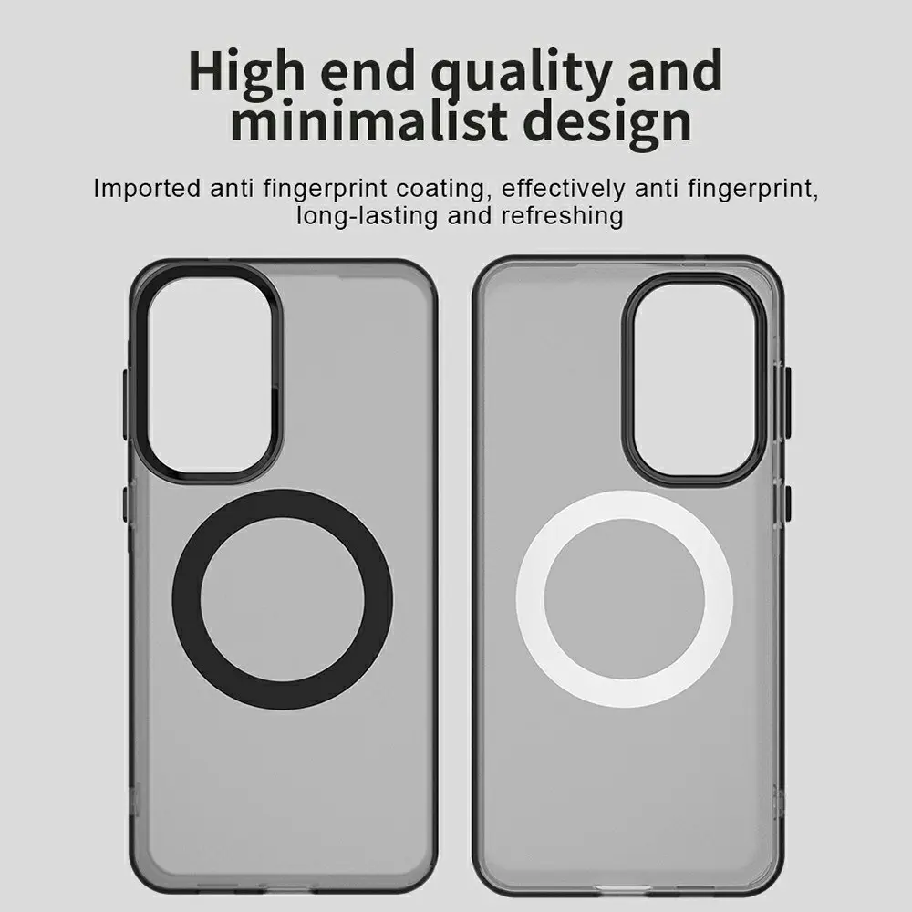 Samsung Galaxy A57 Hoesje MagSafe Backcover Semi-Transparant & Zwart afbeelding 5