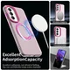 Samsung Galaxy A57 Hoesje MagSafe Backcover Semi-Transparant & Roze afbeelding 2