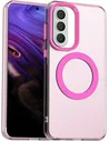 Samsung Galaxy A57 Hoesje MagSafe Backcover Semi-Transparant & Roze