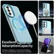 Samsung Galaxy A57 Hoesje MagSafe Backcover Semi-Transparant & Blauw afbeelding 2